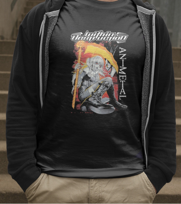 Within Destruction Misa Animetal Ryuk Death Note Anime Crossover T-Shirt