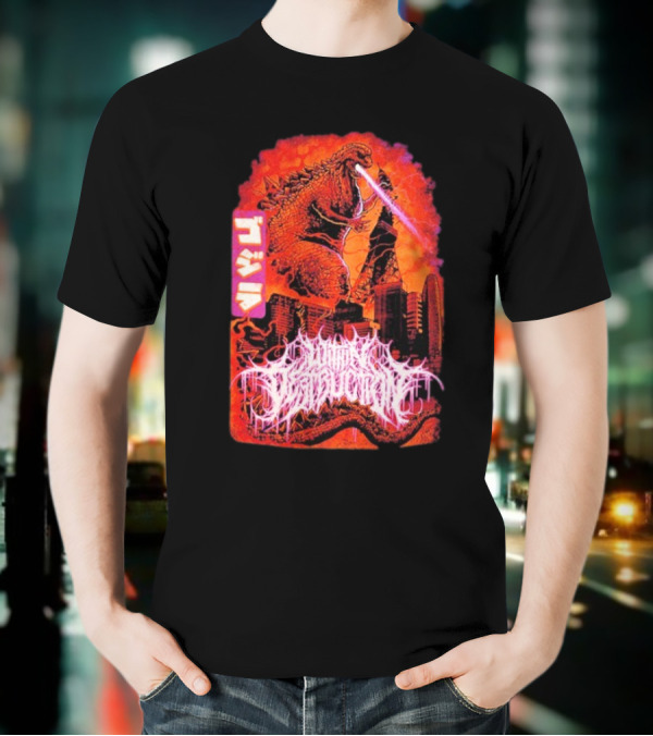 Within Destruction Reptile Kaiju Tokyo Destruction Scene T-Shirt