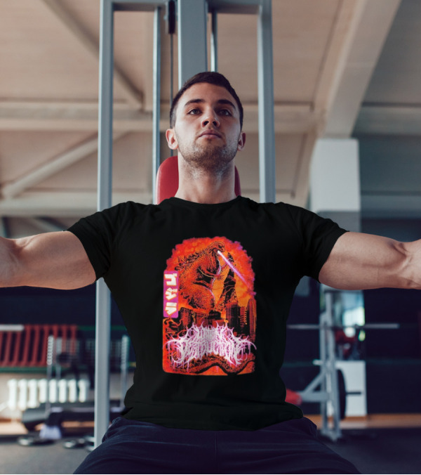 Within Destruction Reptile Kaiju Tokyo Destruction Scene T-Shirt