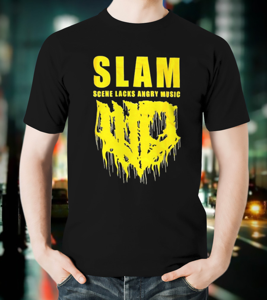 Slam Scene Lacks Angry Music Dripping Graphic T-Shirt