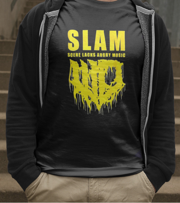 Slam Scene Lacks Angry Music Dripping Graphic T-Shirt
