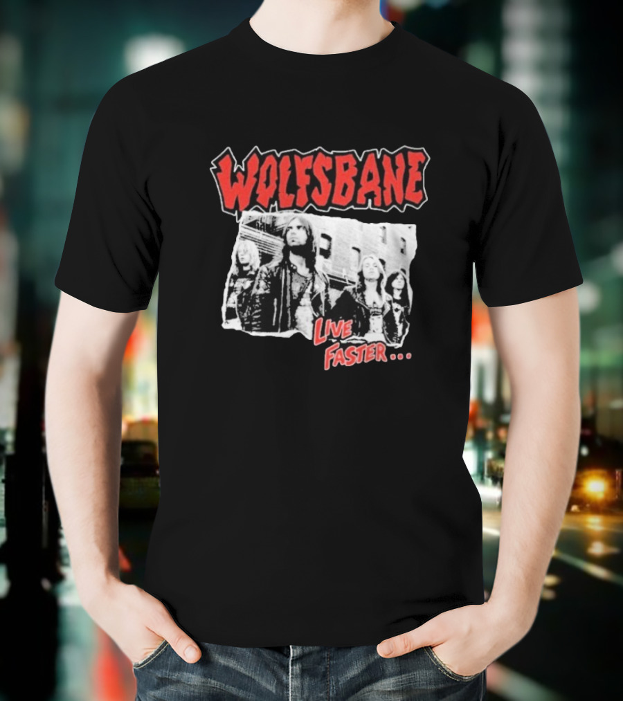 Wolfsbane Live Faster I Was There Photo Collage T-Shirt