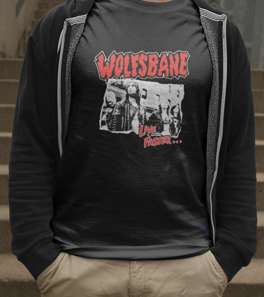 Wolfsbane Live Faster I Was There Photo Collage T-Shirt