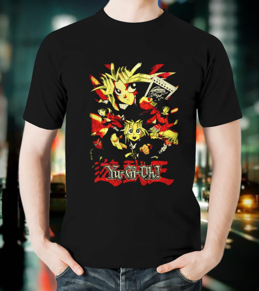 Yu-Gi-Oh! Retro Characters Collage Vibrant Art Style T-Shirt