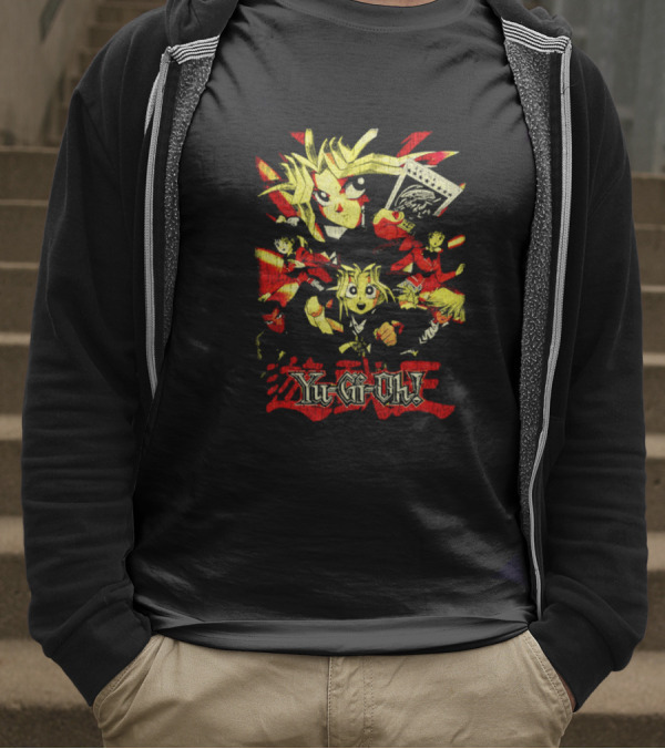 Yu-Gi-Oh! Retro Characters Collage Vibrant Art Style T-Shirt