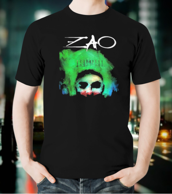 Zao Splinter Shards Green Skull Art T-Shirt