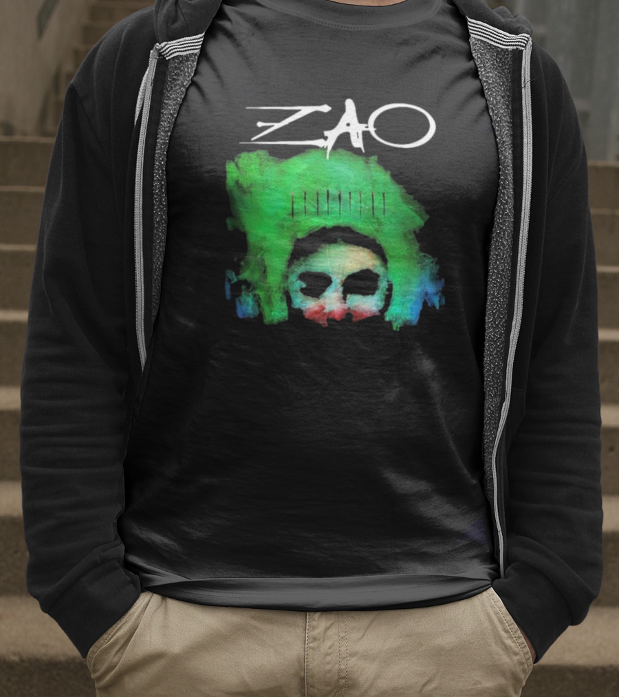 Zao Splinter Shards Green Skull Art T-Shirt