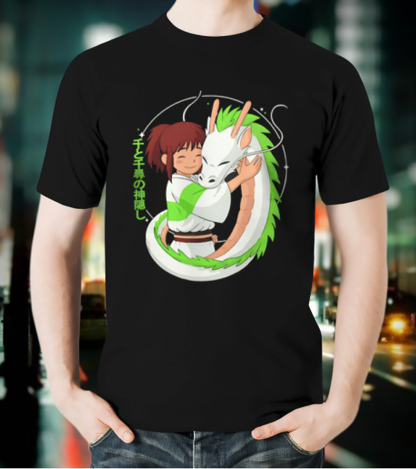Spirited Away Haku And Chihiro Hug Embrace T-Shirt