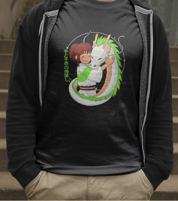 Spirited Away Haku And Chihiro Hug Embrace T-Shirt