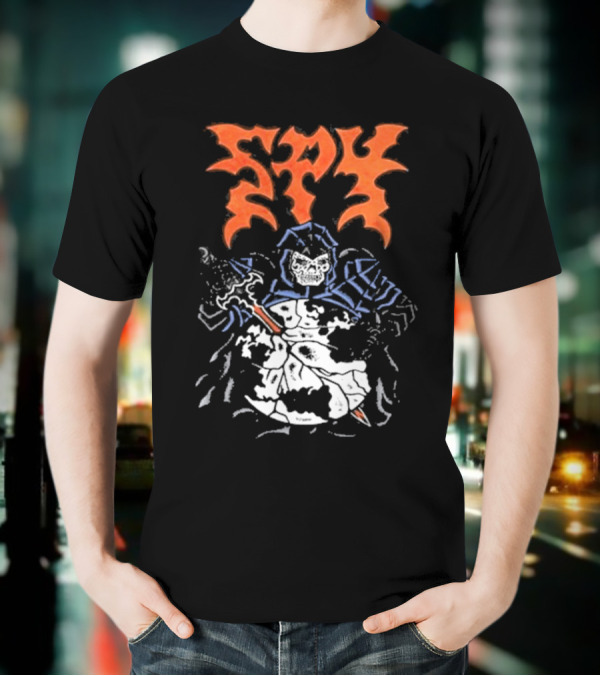 Spy DRKMTTR Apr 3 2025 Nashville TN Knife-Wielding Knight Graphic T-Shirt