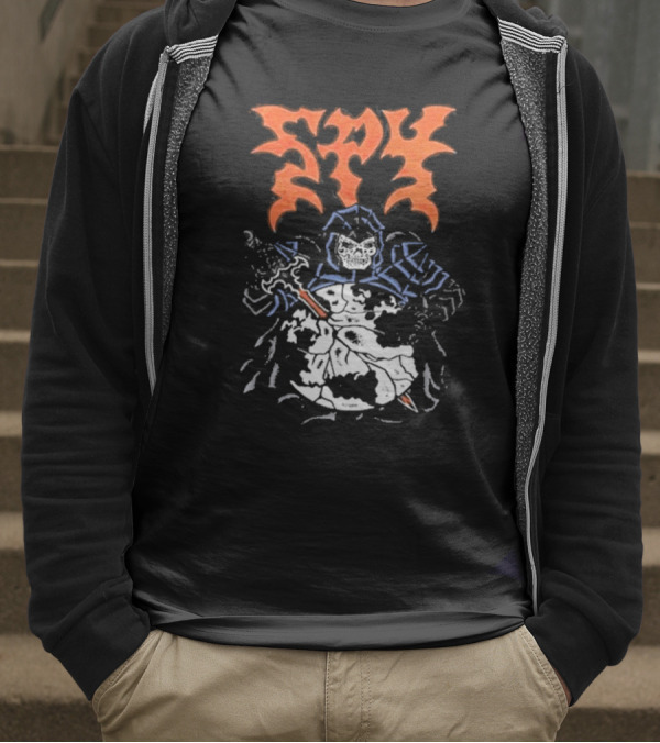 Spy DRKMTTR Apr 3 2025 Nashville TN Knife-Wielding Knight Graphic T-Shirt