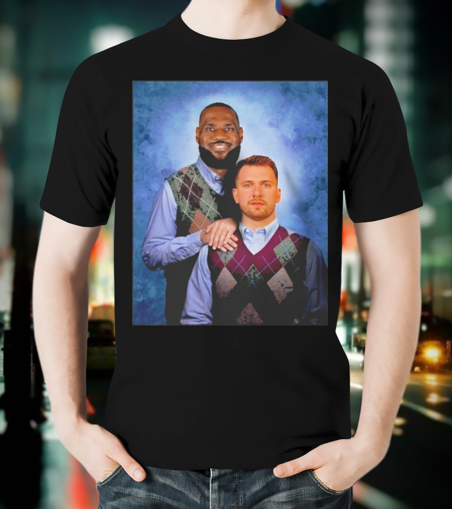 Step Brothers Luka Doncic Lebron James Argyle Sweater Duo T-Shirt