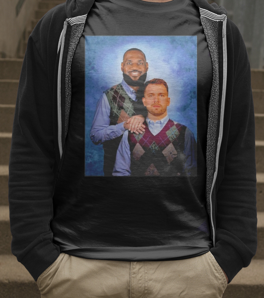 Step Brothers Luka Doncic Lebron James Argyle Sweater Duo T-Shirt