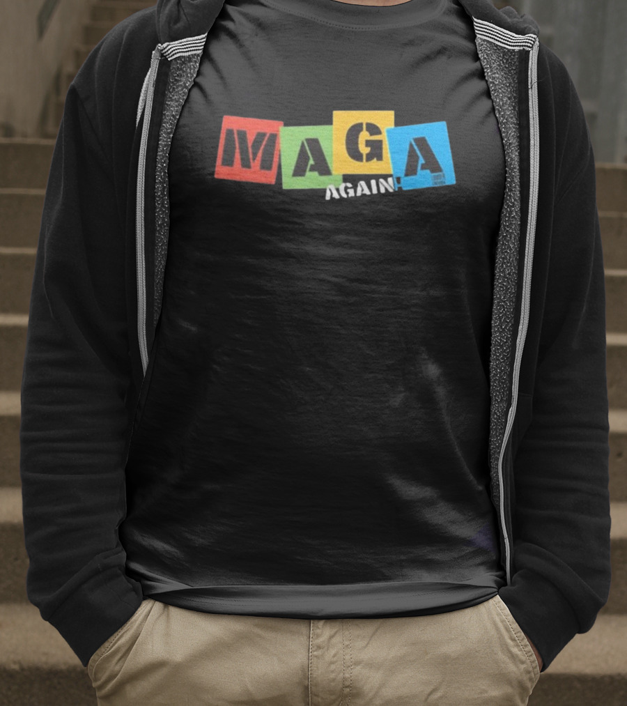 MAGA Again Block Letters Primary Colors T-Shirt