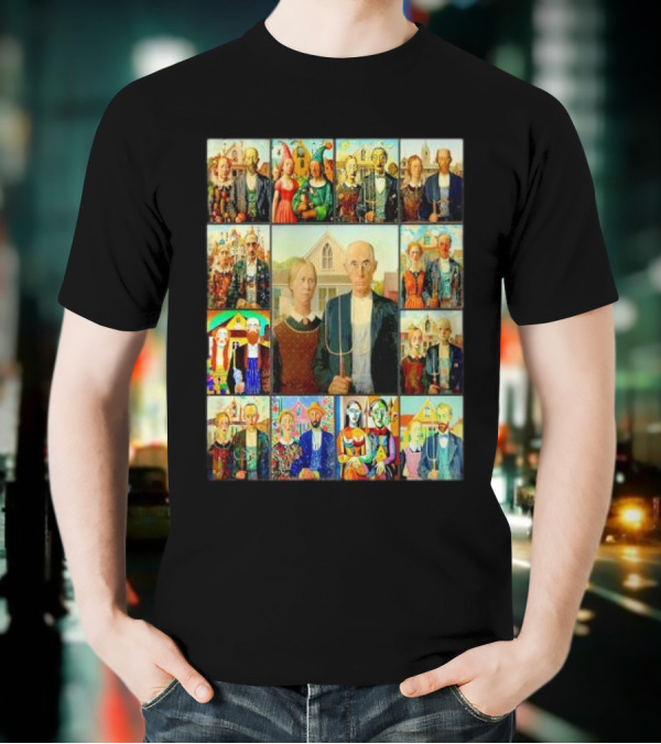 Styles Of American Gothic Painting Variations T-Shirt