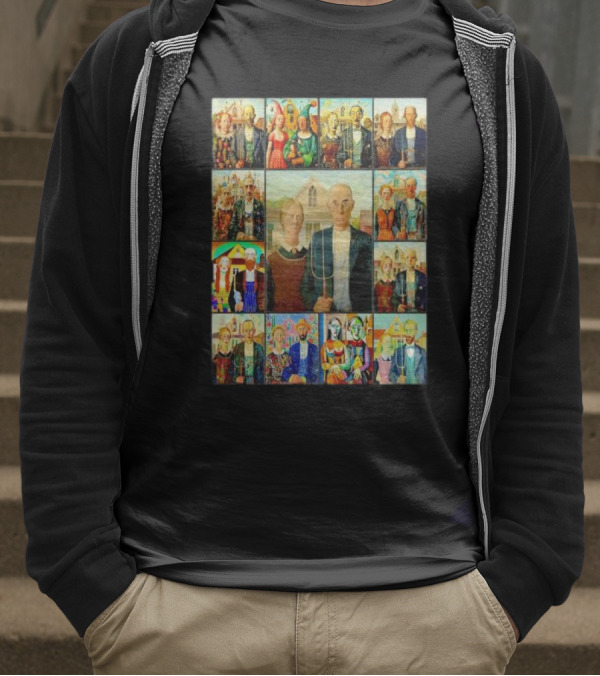 Styles Of American Gothic Painting Variations T-Shirt