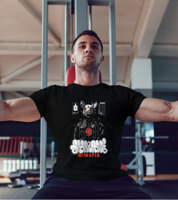 Sunami Pig 187 Target Shooting Pig Design T-Shirt