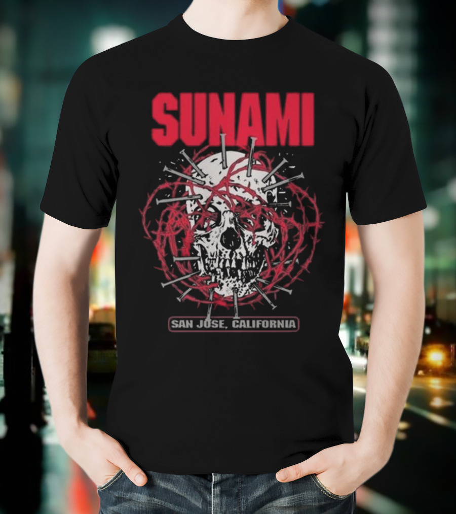 Sunami Skull San Jose California T-Shirt