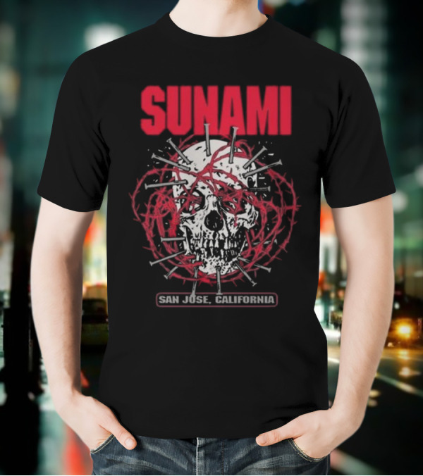 Sunami Skull San Jose California T-Shirt