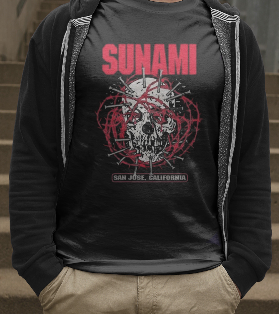 Sunami Skull San Jose California T-Shirt