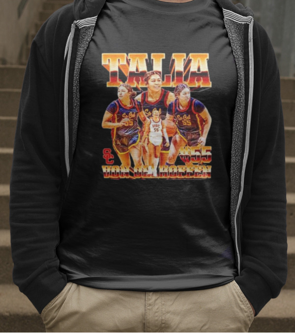 Talia Von Oelhoffen USC Trojans #55 Vintage Player Collage Sc Cal T-Shirt