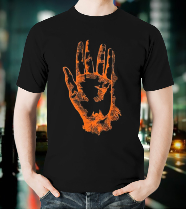 Tamino Sanctuary Handprint Symbol Burning Orange T-Shirt