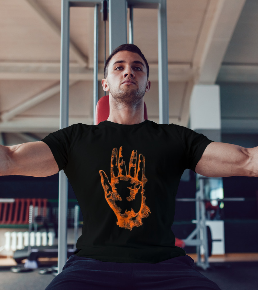 Tamino Sanctuary Handprint Symbol Burning Orange T-Shirt