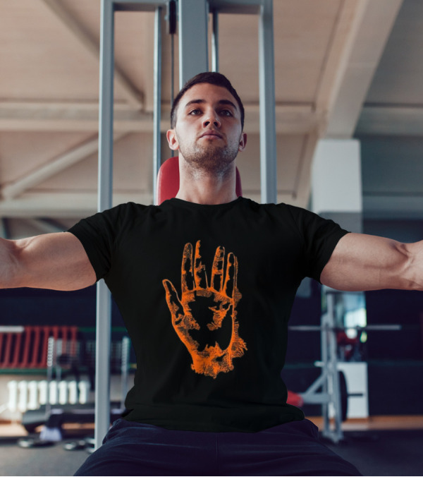 Tamino Sanctuary Handprint Symbol Burning Orange T-Shirt