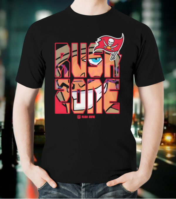 Tampa Bay Buccaneers Rush Zone Cartoon NFL T-Shirt