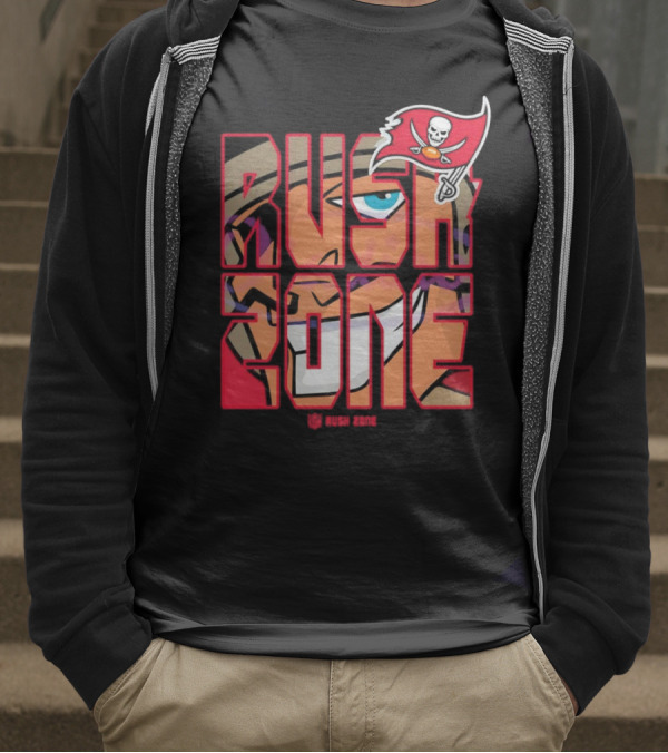 Tampa Bay Buccaneers Rush Zone Cartoon NFL T-Shirt