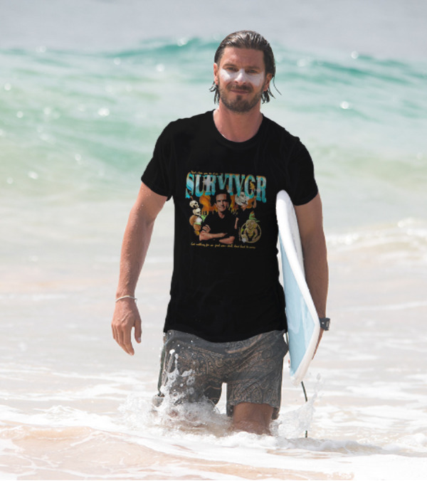 Survivor Jeff Probst Heartthrob Vintage Tiki Idol And Torches T-Shirt
