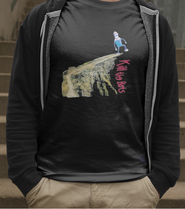 Tari Is For Humans Kill The Bots Robot On Cliff Edge T-Shirt