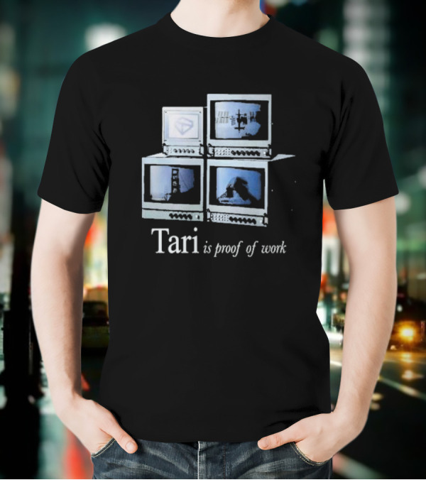 Tari Labs Proof Of Work 1996 Four Vintage Monitors T-Shirt