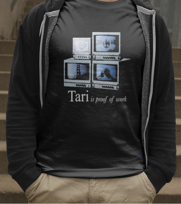 Tari Labs Proof Of Work 1996 Four Vintage Monitors T-Shirt