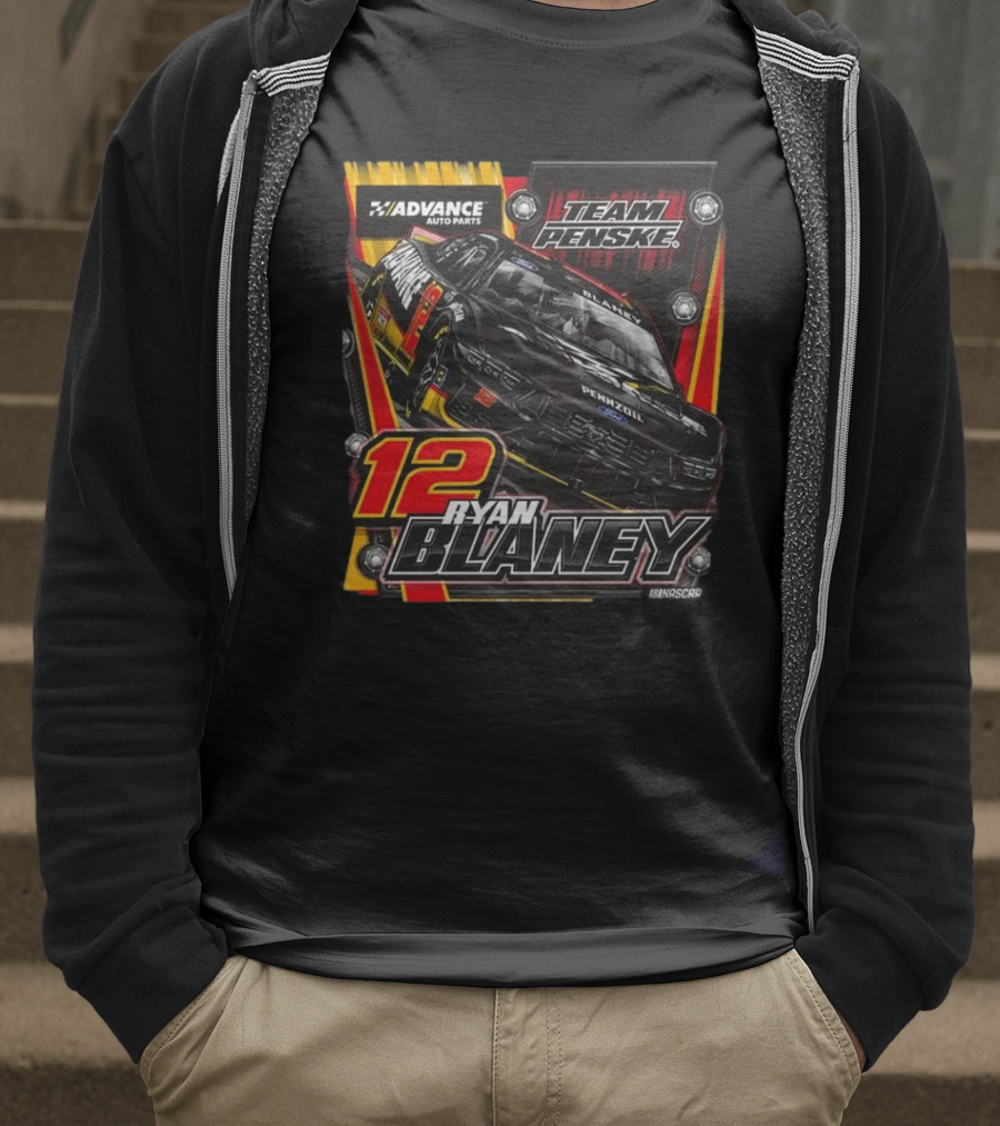 Advance Auto Parts Team Penske Ryan Blaney 12 NASCAR T-Shirt