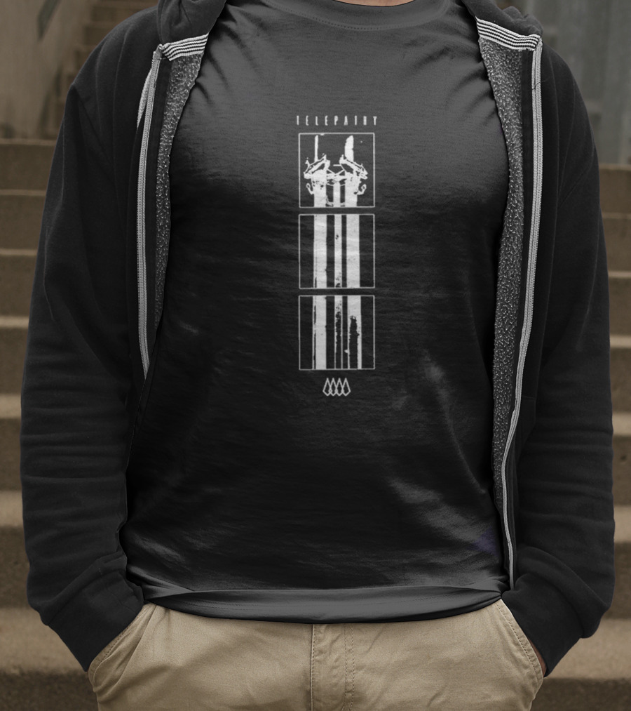 Telepathy Squares Elemental Pillars And Flames T-Shirt