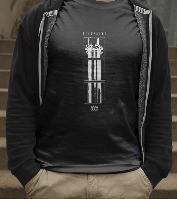 Telepathy Squares Elemental Pillars And Flames T-Shirt