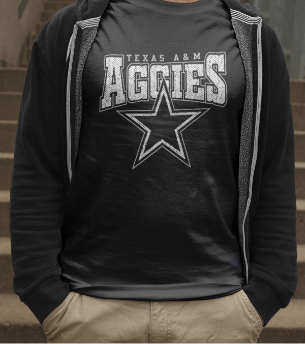 Texas A&M Aggies Star Logo Iconic College Team Apparel T-Shirt