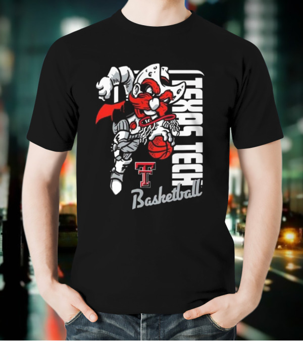 Texas Tech Red Raiders Basketball Mascot Dunk 2025 T-Shirt