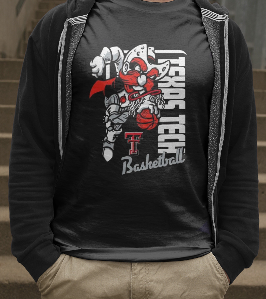 Texas Tech Red Raiders Basketball Mascot Dunk 2025 T-Shirt