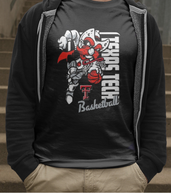 Texas Tech Red Raiders Basketball Mascot Dunk 2025 T-Shirt
