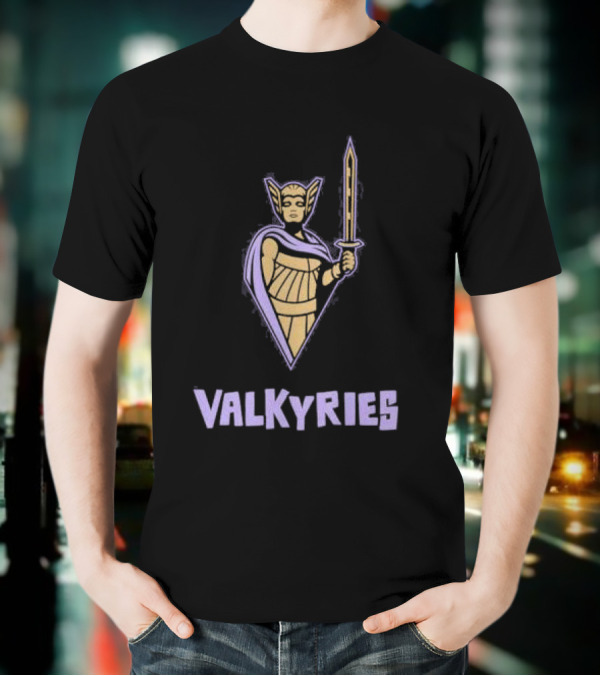 Golden State Valkyries Purple Warrior Sword Icon T-Shirt