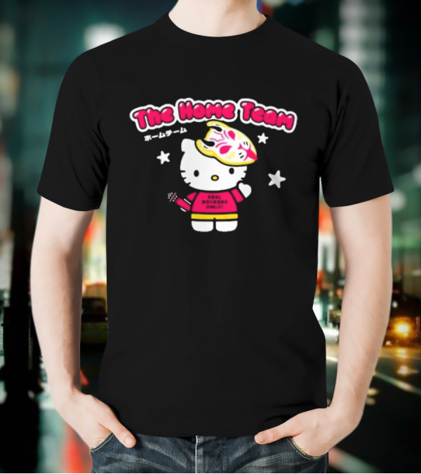 The Home Team Hello Kitty With Oni Mask And Stars T-Shirt