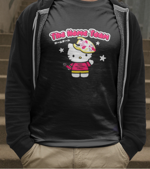 The Home Team Hello Kitty With Oni Mask And Stars T-Shirt