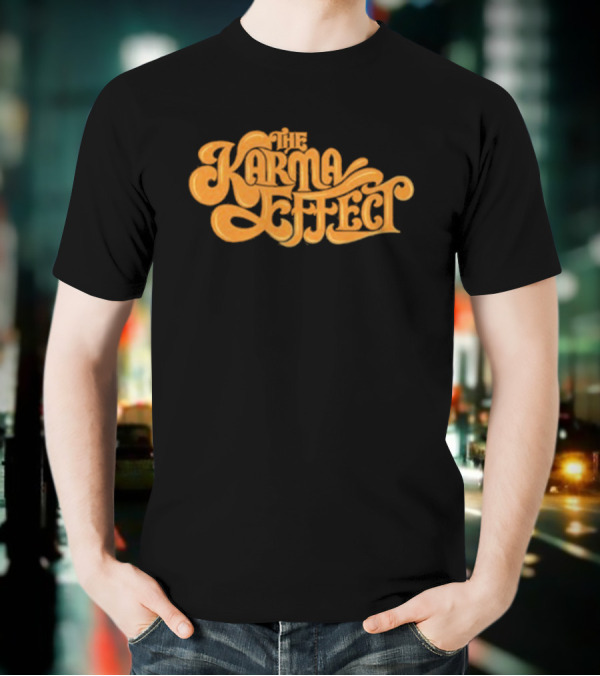 The Karma Effect Rustic Orange Curvy Script T-Shirt