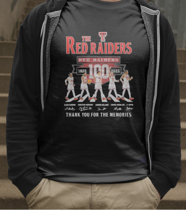 The Red Raiders Abbey Road 100 Years 1925 2025 Thank You For The Memories T-Shirt