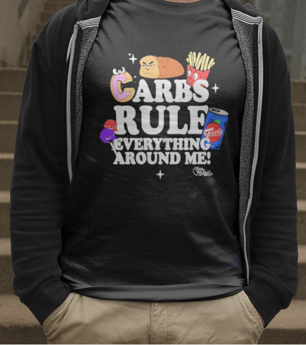 Tical Athletics Carbs Rule Everything Around Me Donut Bread Fries Soda T-Shirt