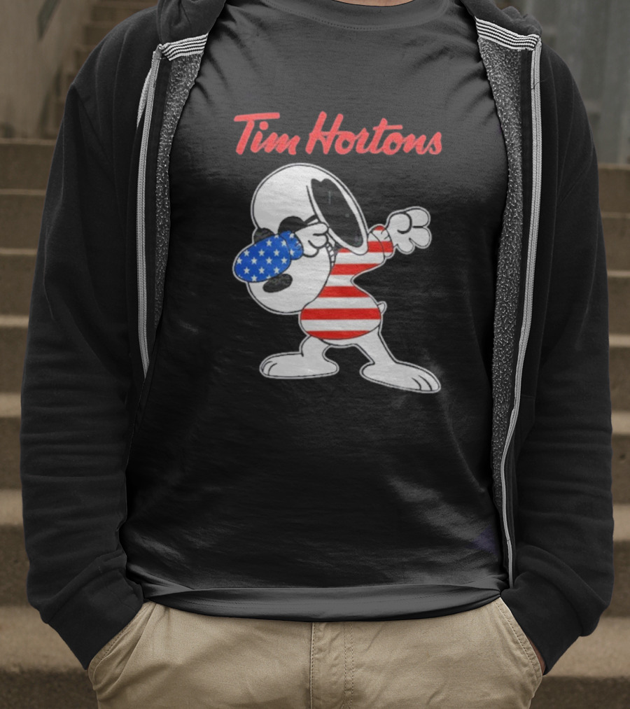 Tim Hortons Snoopy Dabbing American T-Shirt