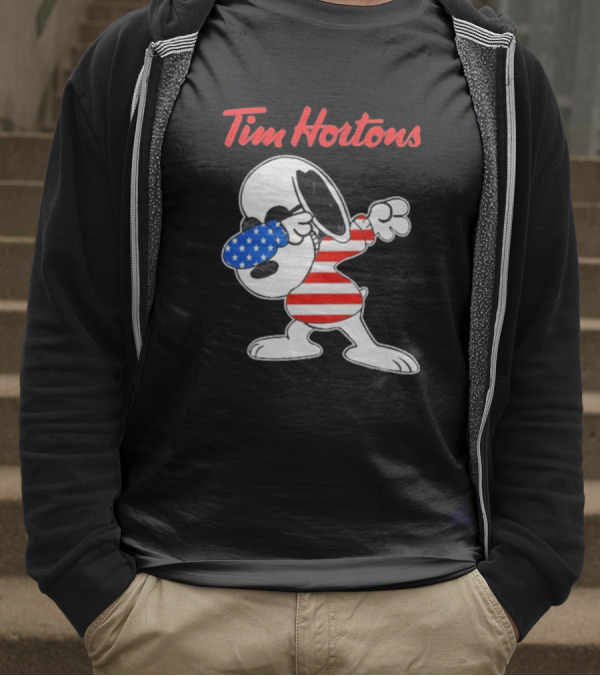 Tim Hortons Snoopy Dabbing American T-Shirt