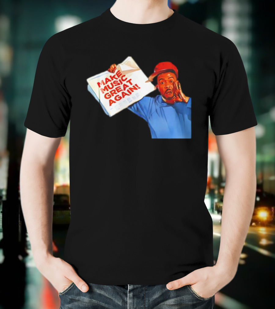 Timbo Land Make Music Great Again Newspaper Character T-Shirt